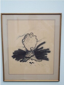 UNTITLED. 1928.
India ink, colored pencil and watercolor on cardboard.
15 1/2 x 12 3/4" (detail as seen in passe-partout).
Private Collection, Paris. UNTITLED. 1928. India ink, colored pencil and watercolor on cardboard. 15 1/2 x 12 3/4" (detail as seen in passe-partout). Private Collection, Paris.