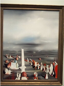 THE RAPIDITY OF SLEEP. 1945.
(La Rapidité de sommeil).
Oil on canvas, 50 x 40".
The Art Institute of Chicago, Joseph Winterbotham Collection, 1946. THE RAPIDITY OF SLEEP. 1945. (La Rapidité de sommeil). Oil on canvas, 50 x 40". The Art Institute of Chicago, Joseph Winterbotham Collection, 1946.
