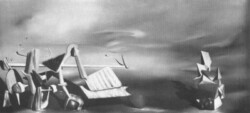 CLOSED SEA, WIDE WORLD. 1944.
(Mer close, monde ouvert).
Oil on canvas, 23 x 50".
Pierre Matisse Gallery, New York. CLOSED SEA, WIDE WORLD. 1944. (Mer close, monde ouvert). Oil on canvas, 23 x 50". Pierre Matisse Gallery, New York.