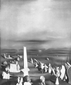 THE RAPIDITY OF SLEEP. 1945.
(La Rapidité de sommeil).
Oil on canvas, 50 x 40".
The Art Institute of Chicago, Joseph Winterbotham Collection. THE RAPIDITY OF SLEEP. 1945. (La Rapidité de sommeil). Oil on canvas, 50 x 40". The Art Institute of Chicago, Joseph Winterbotham Collection.